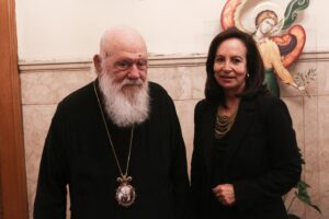 Αρχιεπίσκοπος Ιερώνυμος  και Άννα Διαμαντοπούλου  στο επίκεντρο της συνάντησης η  κοινωνική μέριμνα